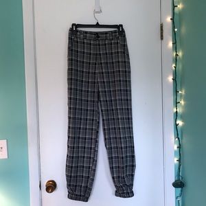 Plaid jogger pants